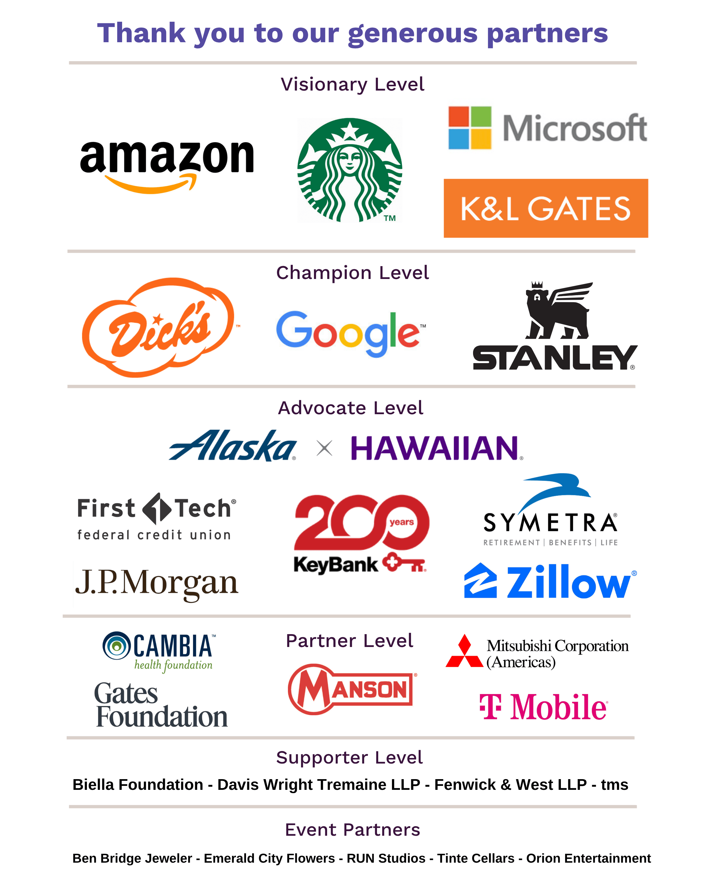 2025 Opening Night Party Sponsors 