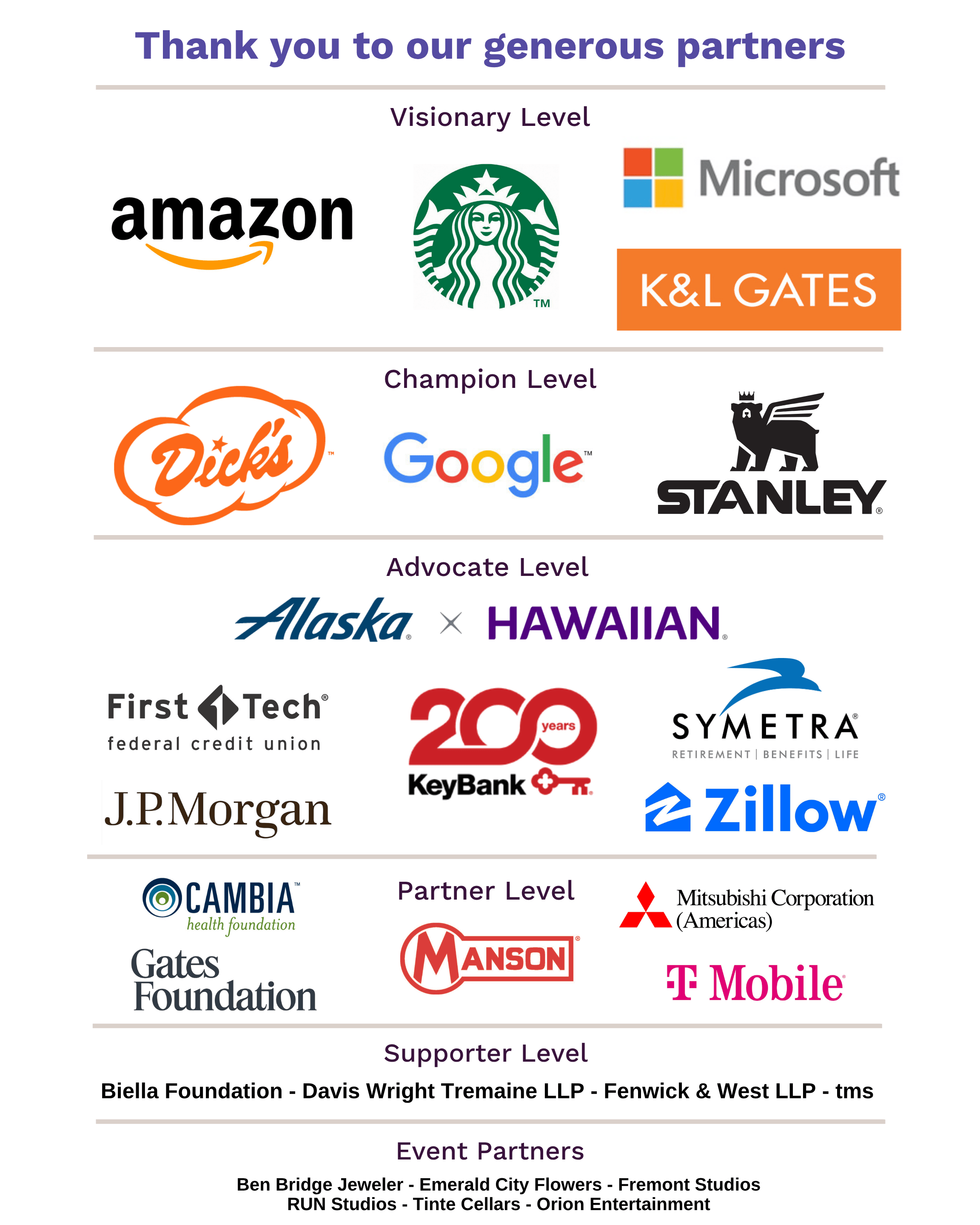 2025 Opening Night Party Sponsors 