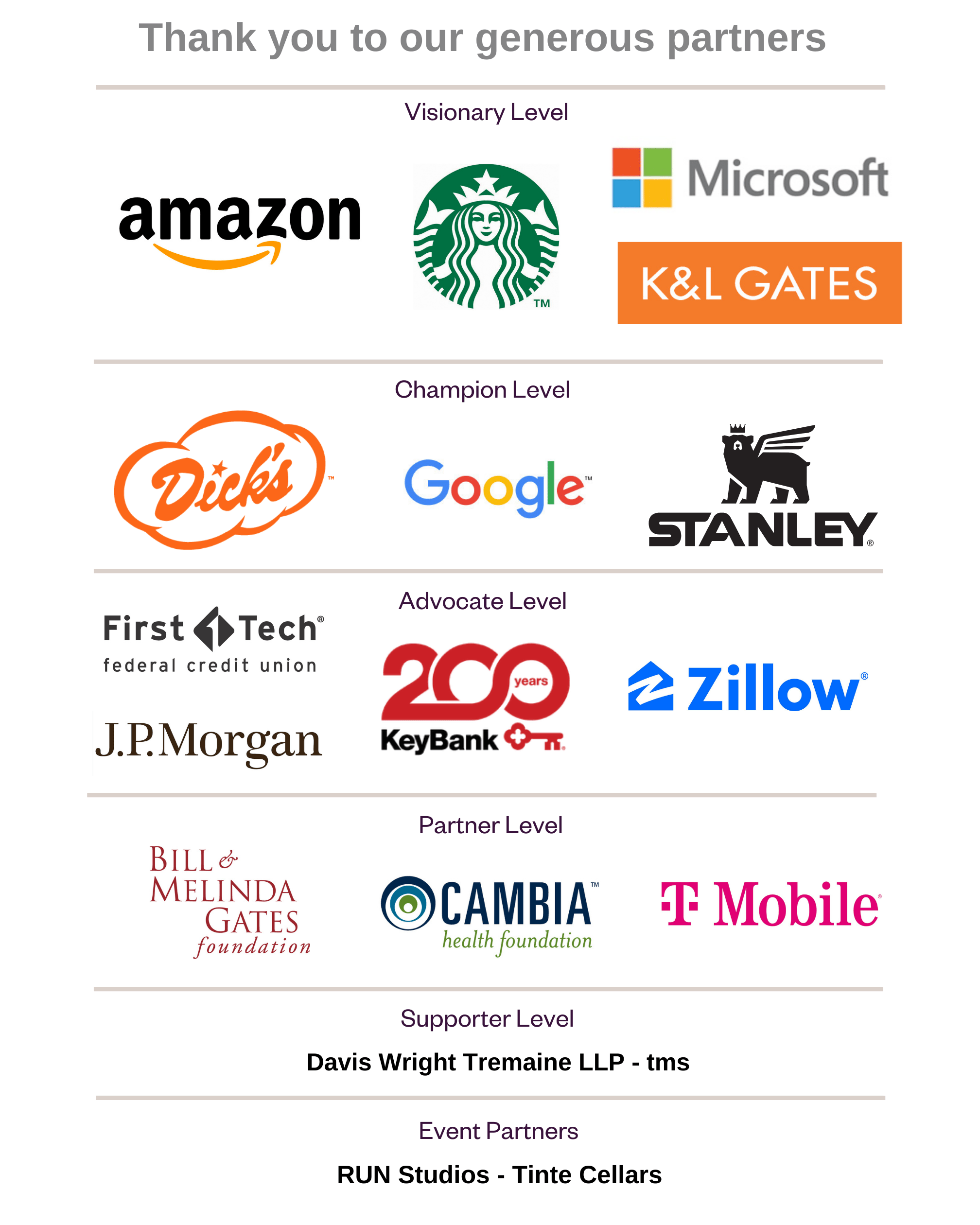 2025 Opening Night Party Sponsors 