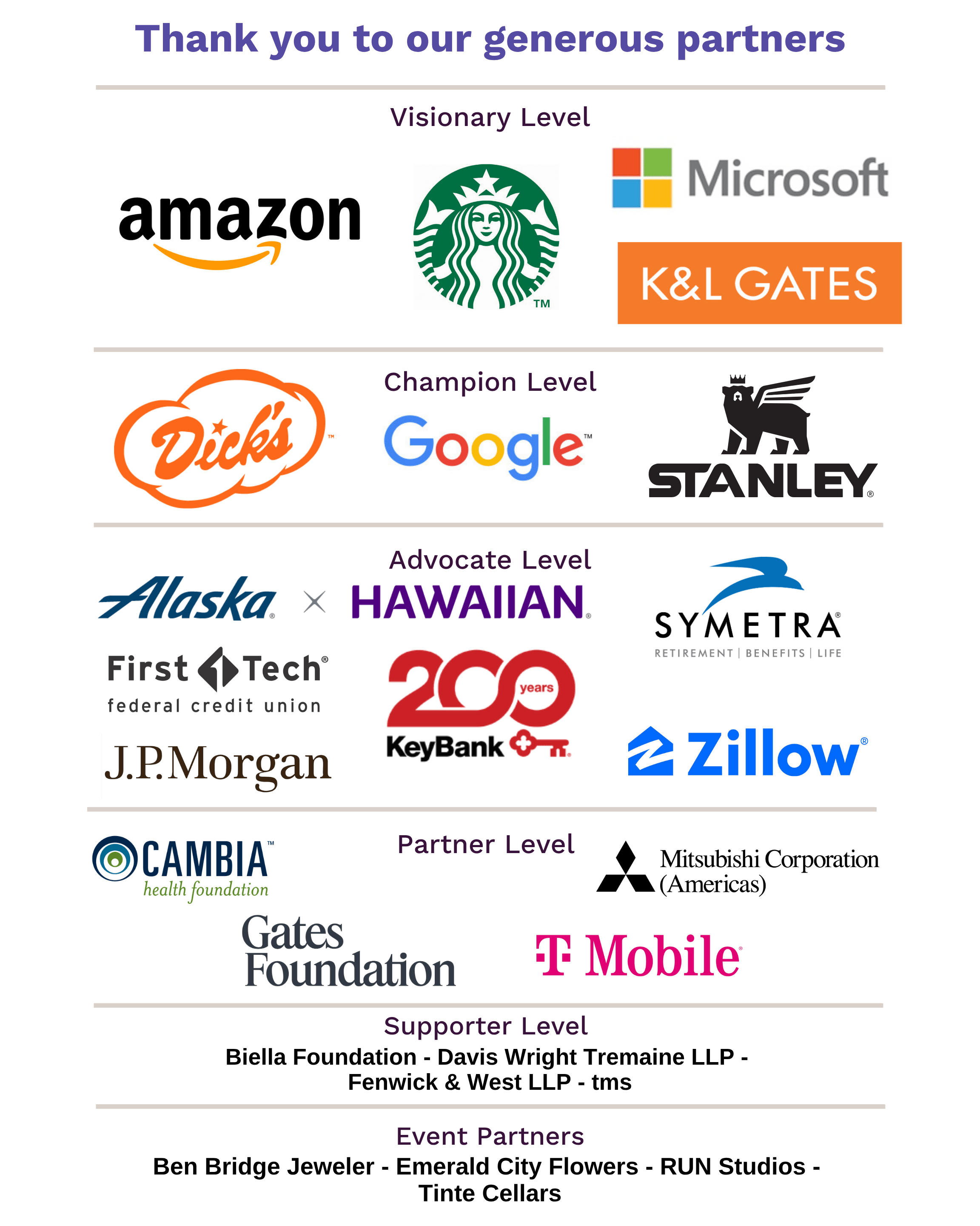 2025 Opening Night Party Sponsors 