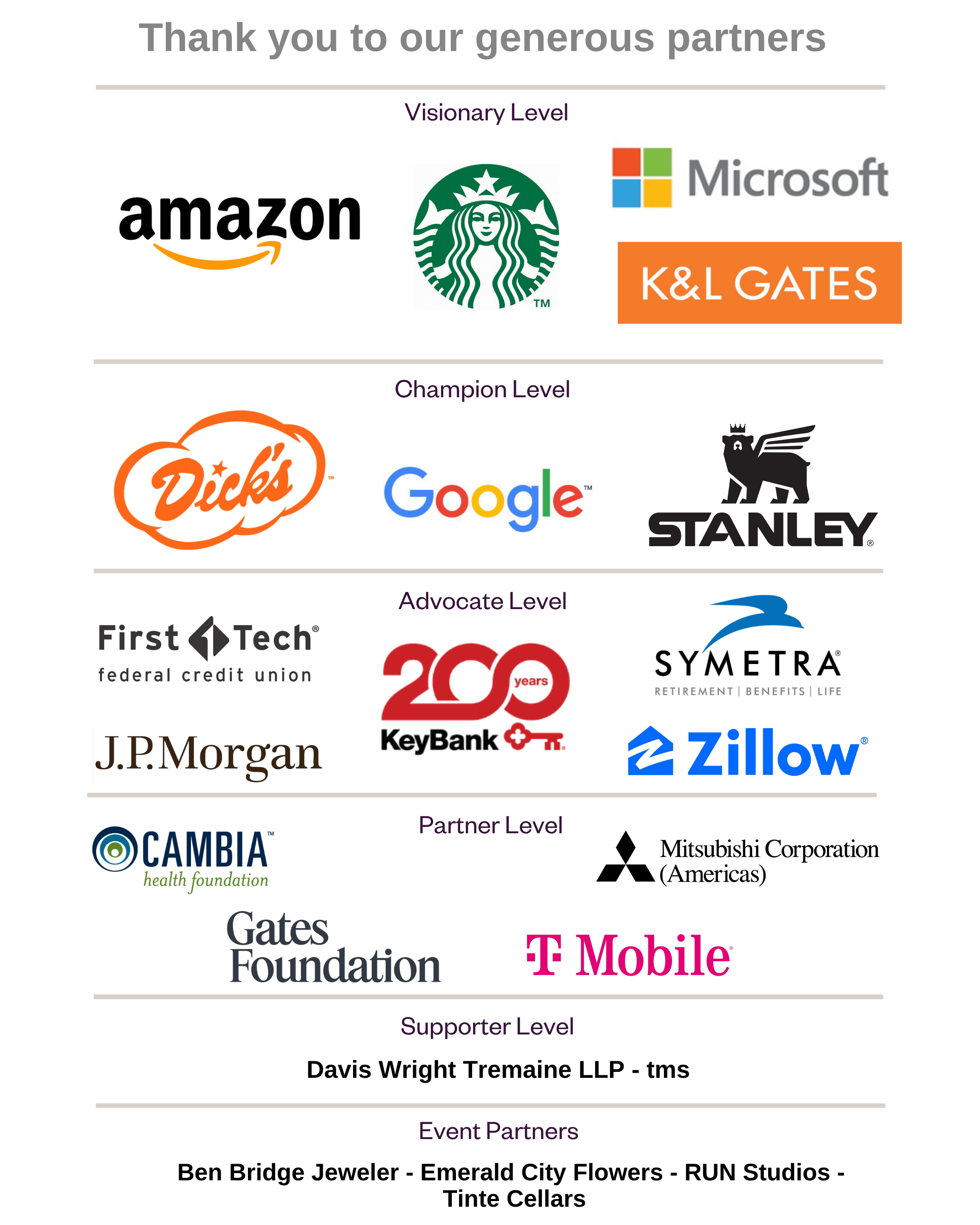 2025 Opening Night Party Sponsors 